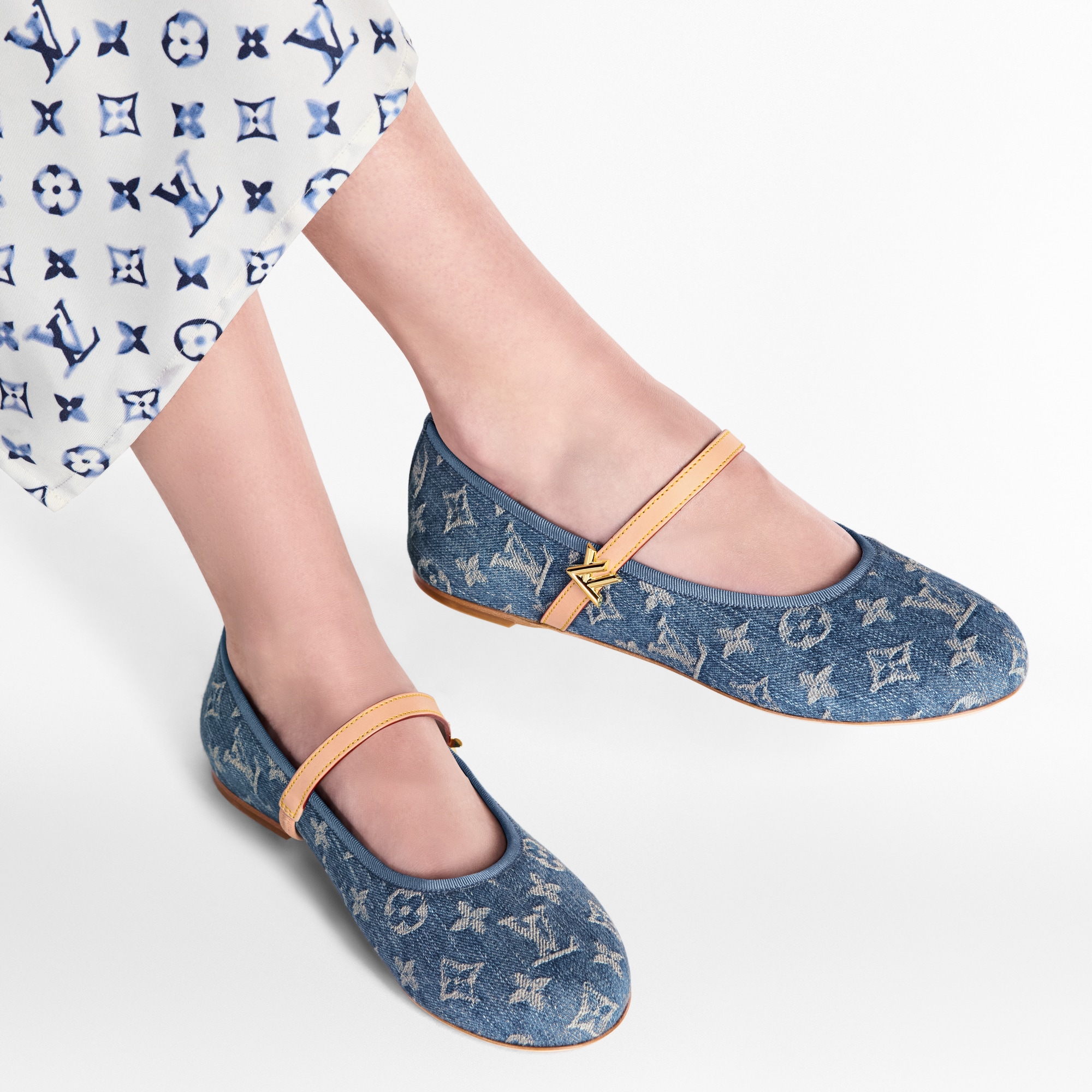 Louis Vuitton Denim Ballet Shoes